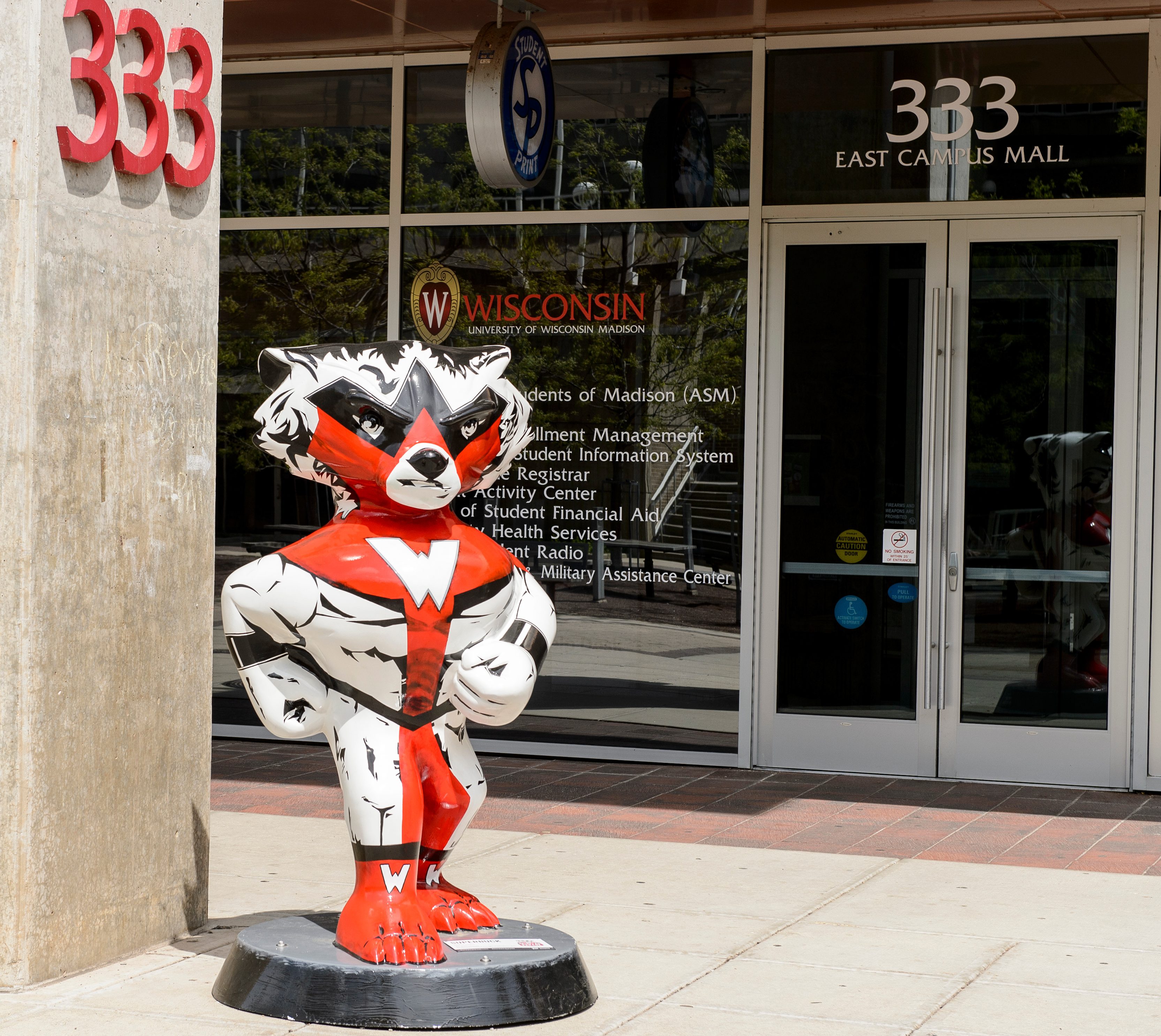 Bucky Badger statue