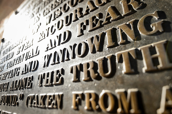 the Sifting and Winnowing plaque